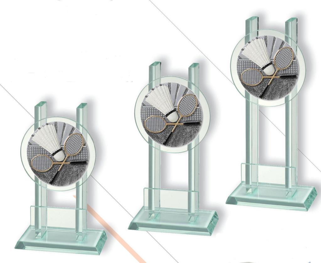 Glasauftstelller DISCUS Badminton