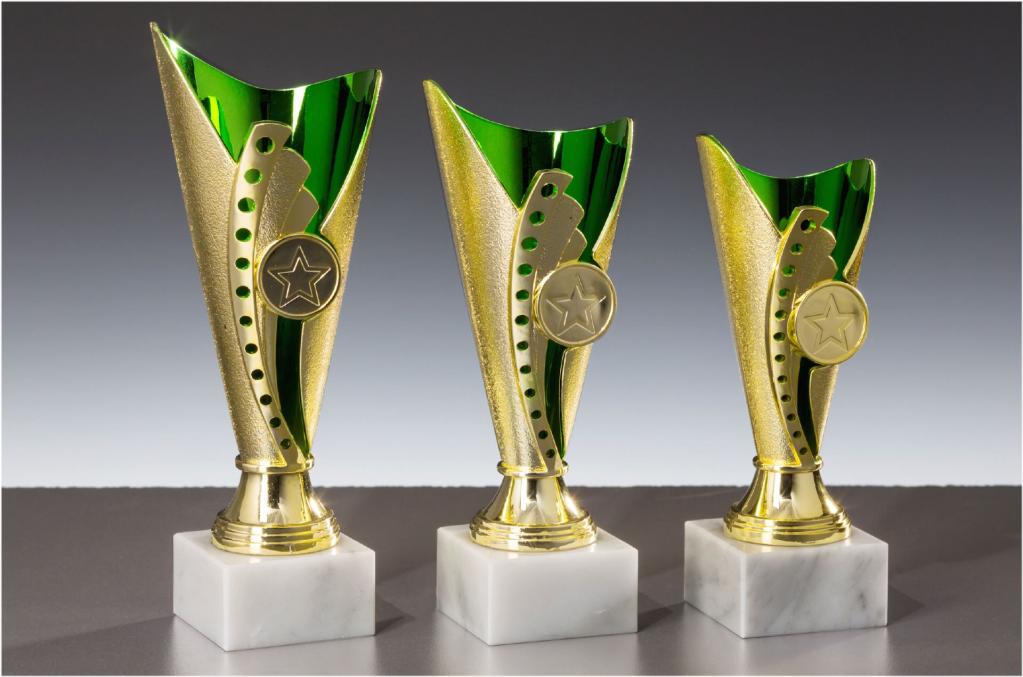 Pokal Hawaii gold-grün